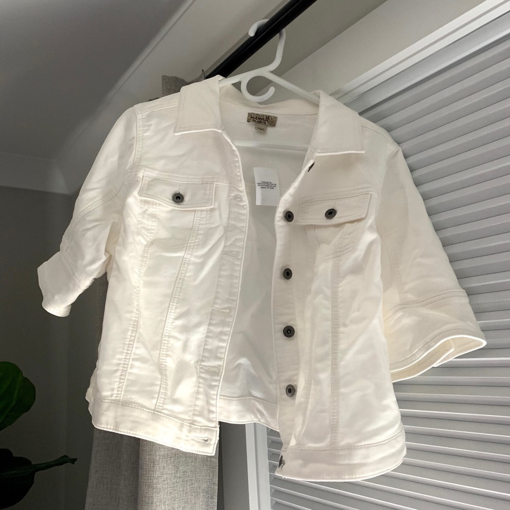 White jean jacket
